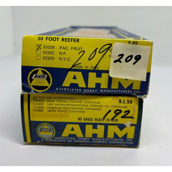 AHM HO Scale Flat Car With Sea Land Containers & Pacific Fruit Express Freight - Picture 7 of 7